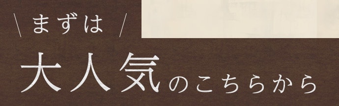 まずは大人気のこちらから